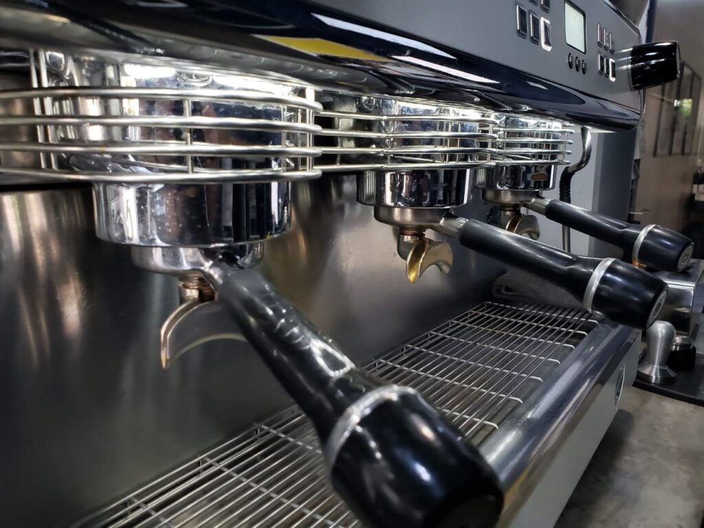 fotografia de máquina de café espresso